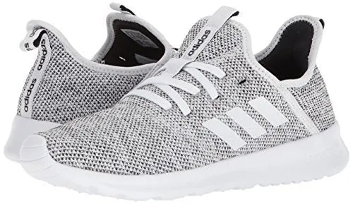 adidas Women's Cloudfoam Pure Running Shoe, white/white/black, 8 Medium US