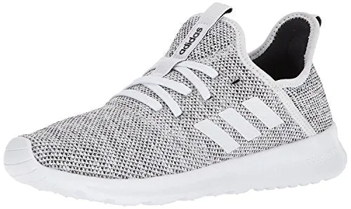 adidas Women's Cloudfoam Pure Running Shoe, white/white/black, 8 Medium US