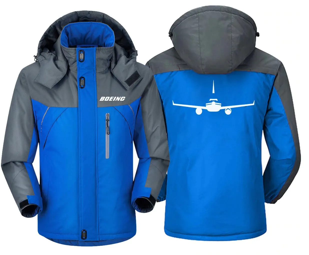 AIRPLANE WINTER JACKET – WATER-RESISTANT, HEAVY SNOW READY, UNIQUE DESIGN, SLIM FIT, MULTIPLE POCKETS