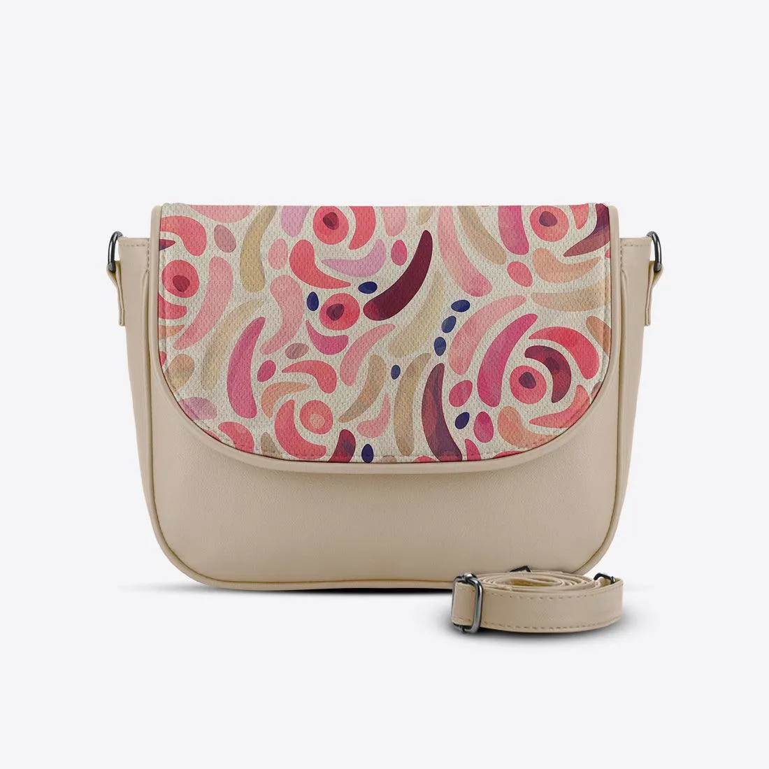 Beige Messenger Crossbody Spotted