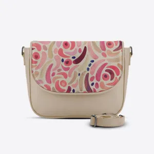 Beige Messenger Crossbody Spotted