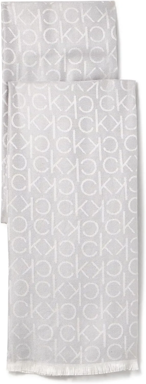 Calvin Klein Womens Soft Everyday Solid Pashmina Chambray Scarf