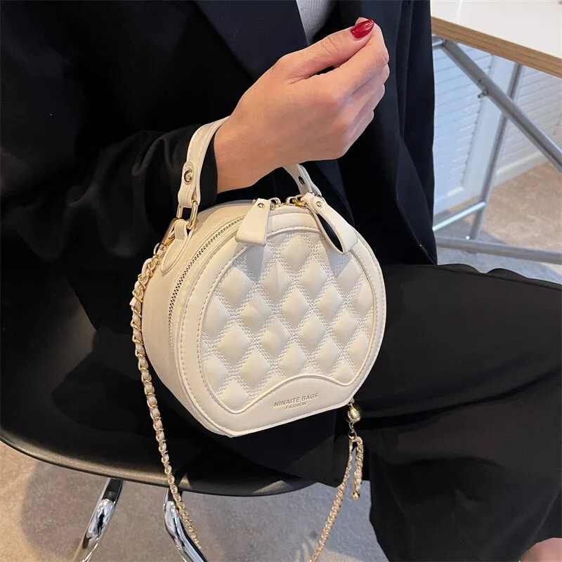 Chic and Simple Round Shaped Crossbody Handbags