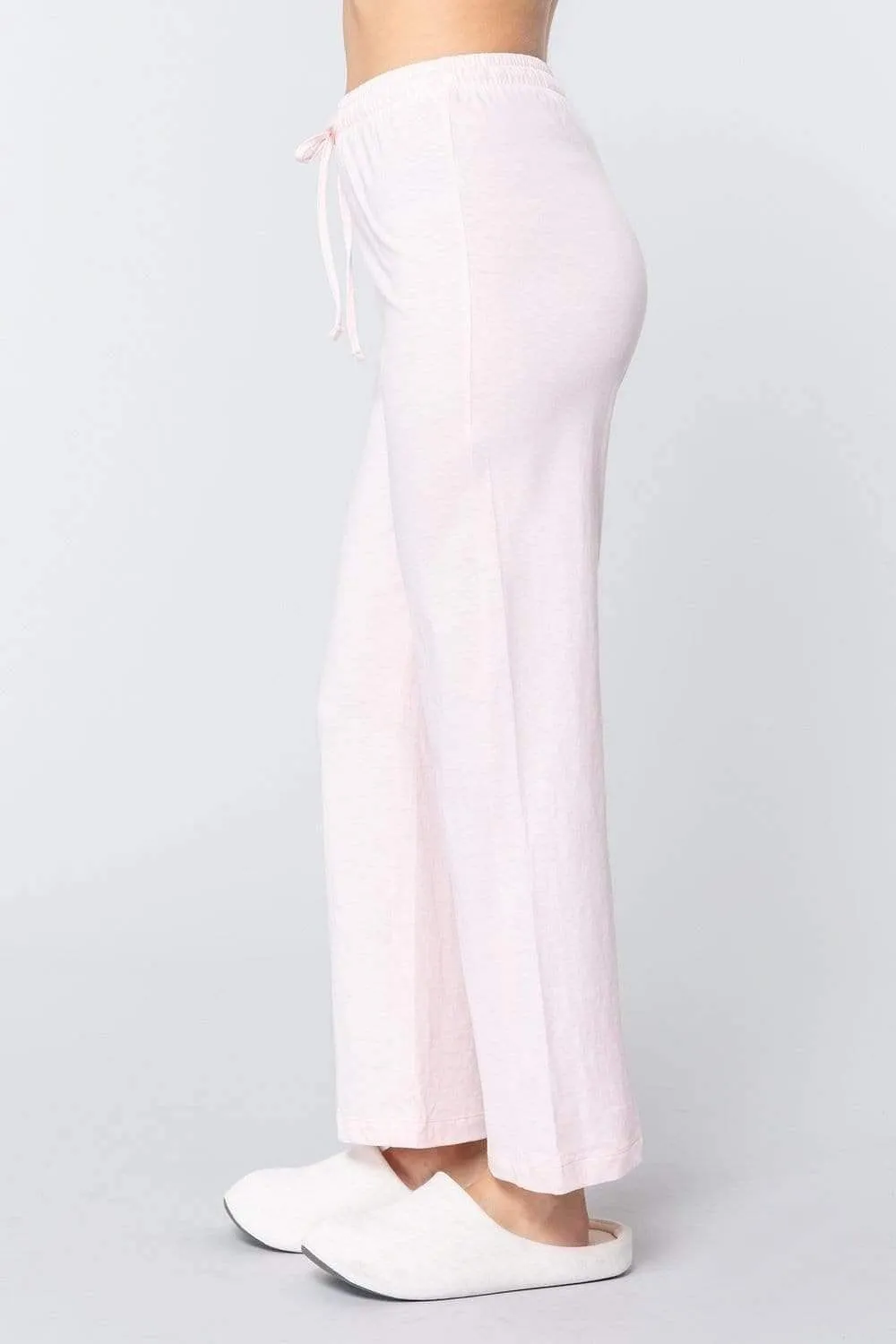 Cotton Pajama Pants-Light Pink