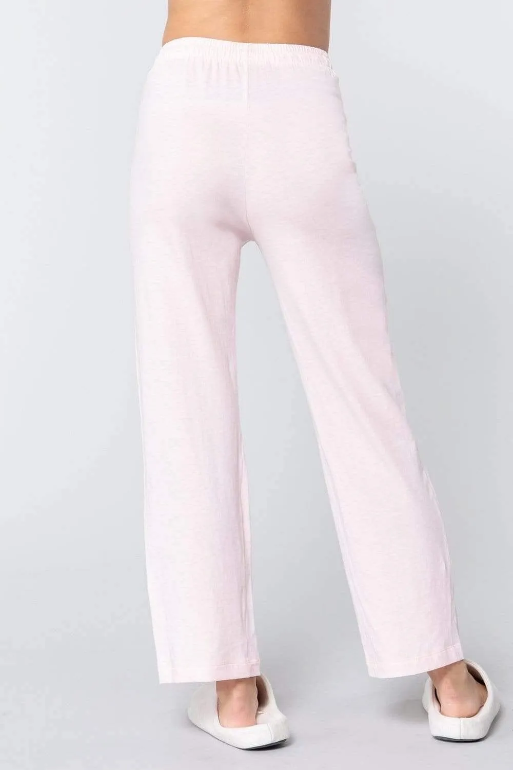 Cotton Pajama Pants-Light Pink