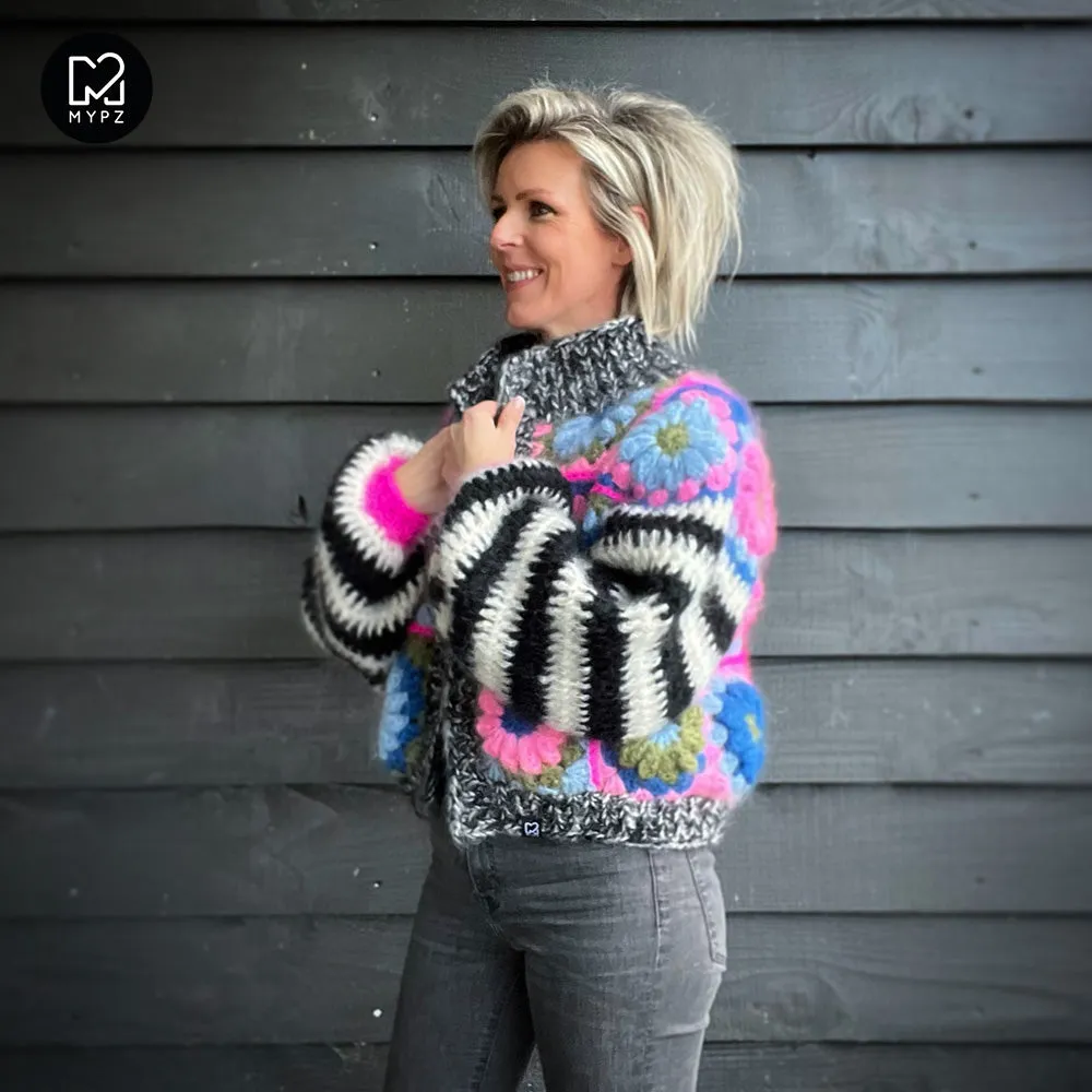 Crochet kit - MYPZ 3D Granny Cardigan PinkyBlue (ENG-NL)