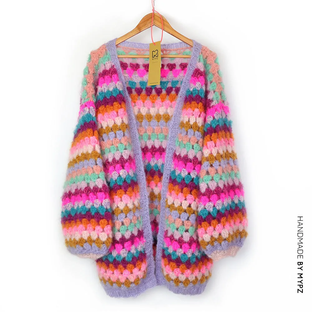 Crochet pattern - MYPZ Mohair Granny stripes cardigan Spirit (ENG-NL)