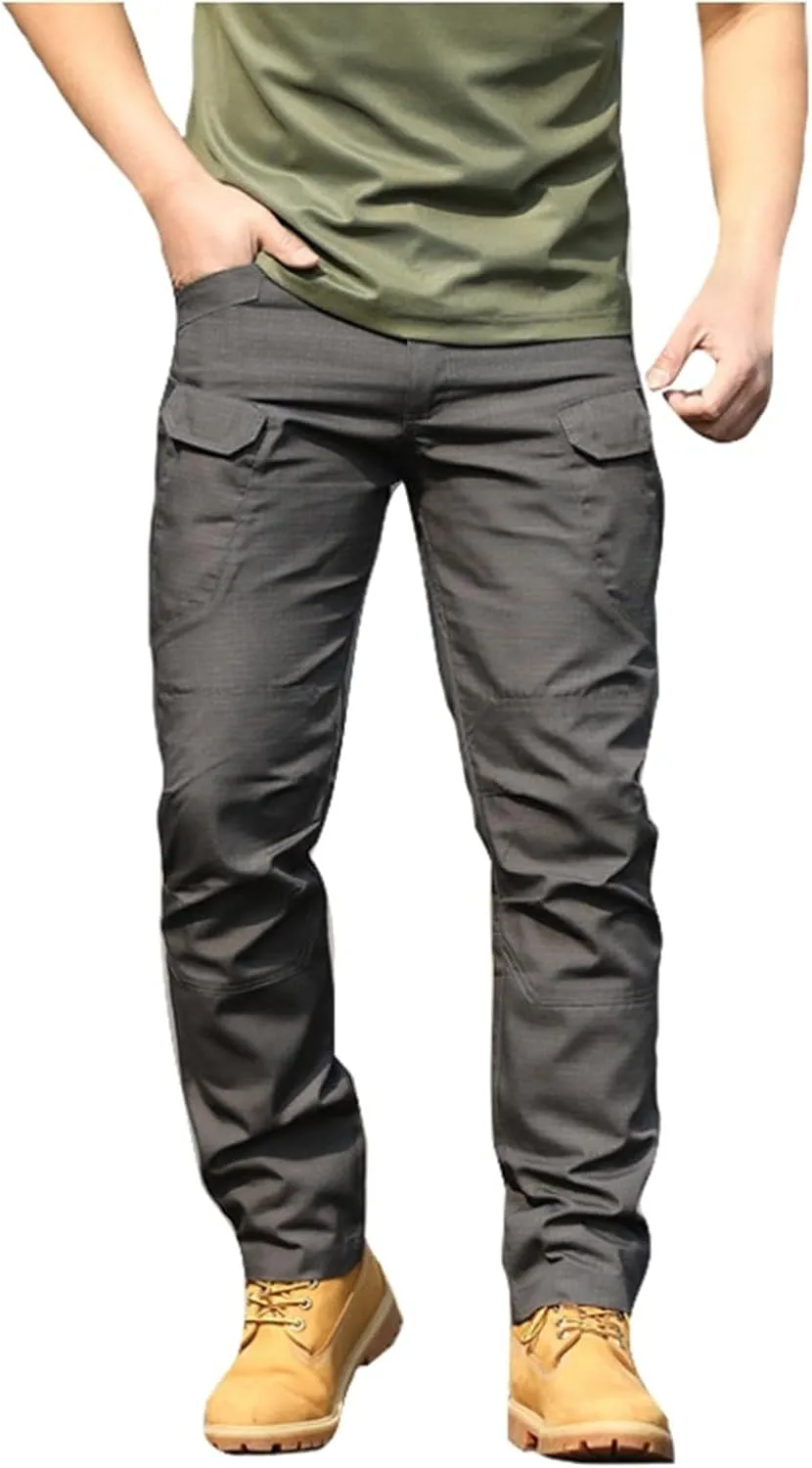 Fxbar Men's Stretch Tactical Pants Breathable Ripstop Cargo Pants Outdoor Lightweight EDC Work Hiking Pants for Men