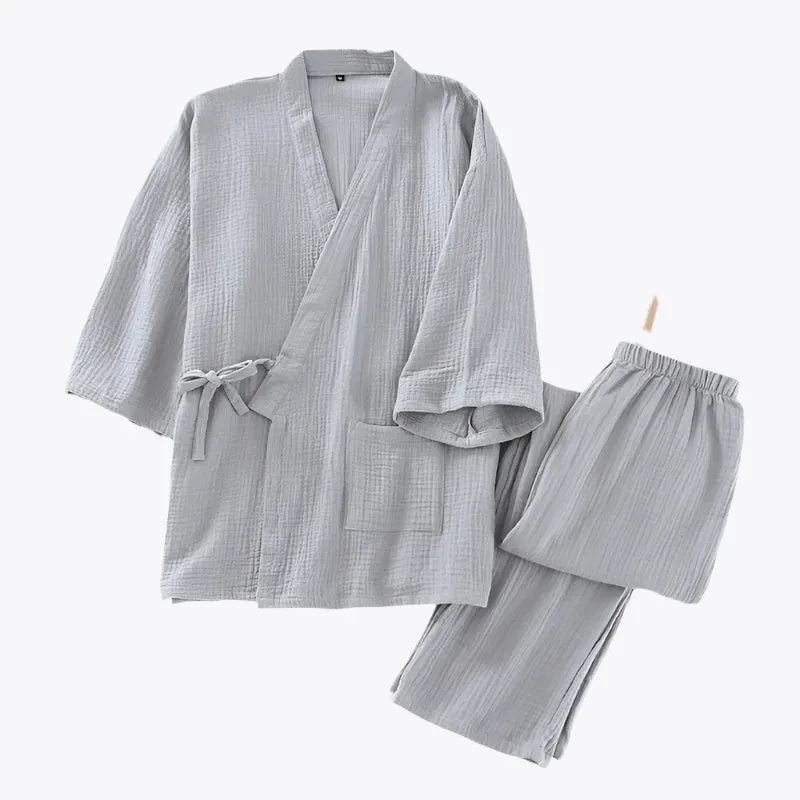 Grey Men's Pajamas Set