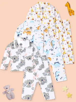 Kids Pajama Set Combo of 3 - Baby Koala, Tall as a Giraffe & Dino