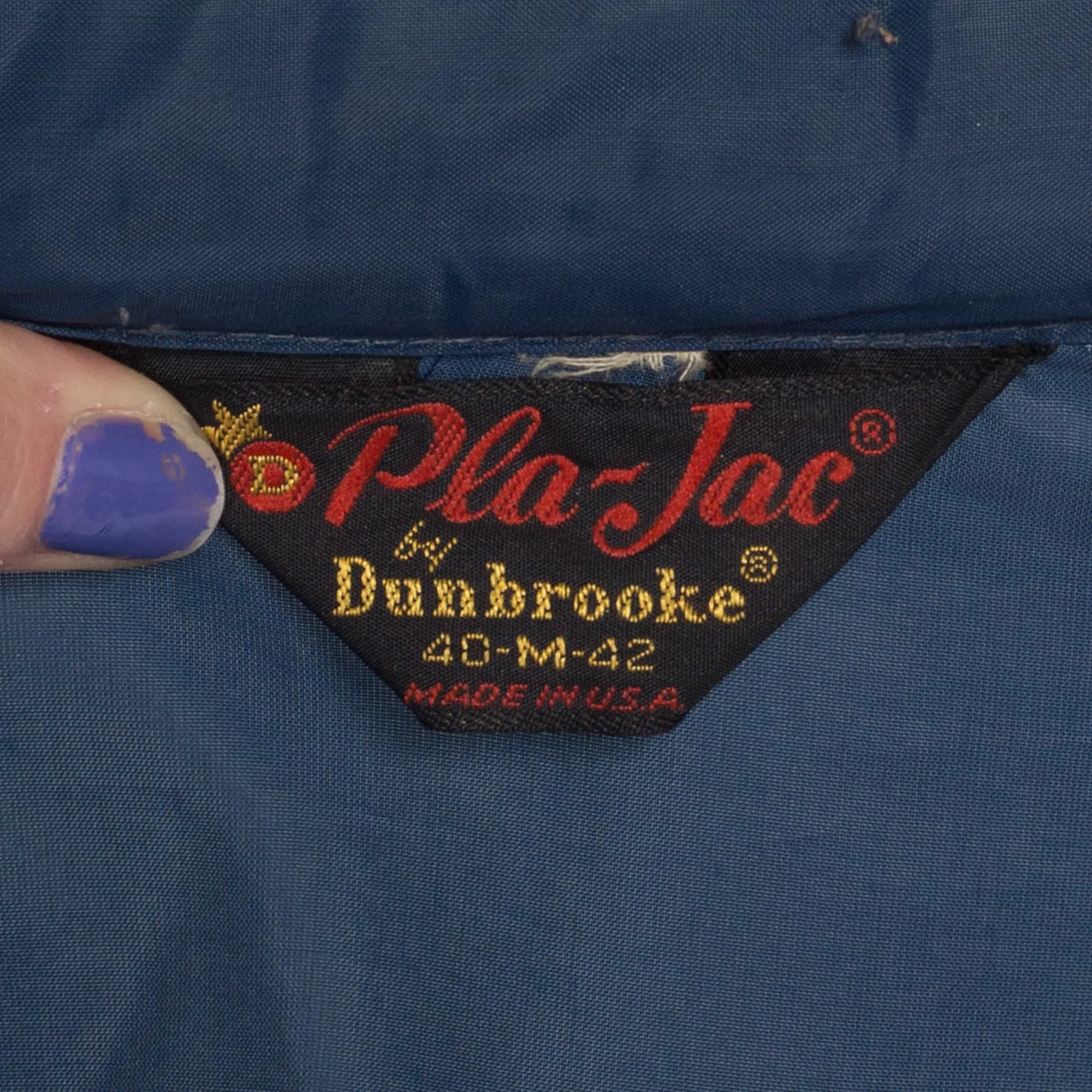 Medium 70s Power Line Safety Award Windbreaker
