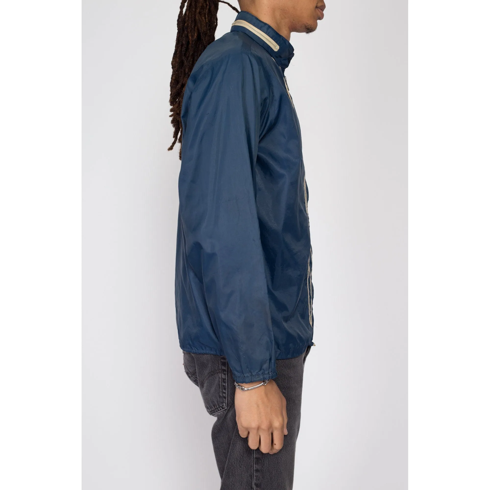 Medium 70s Power Line Safety Award Windbreaker