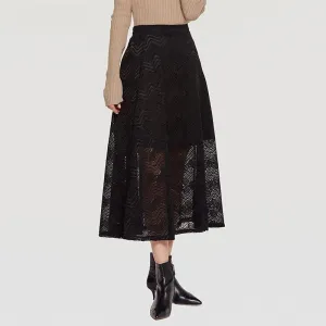 Mid Calf A Line Waist Autumn Winter skirt