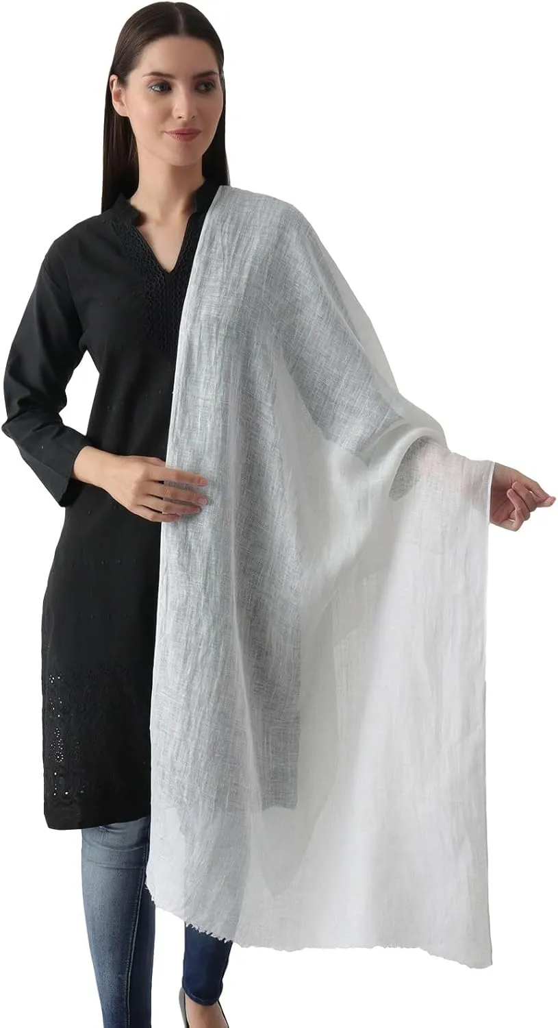 Natural Flax Linen, Solid Color, Light, Airy All Weather Scarf.