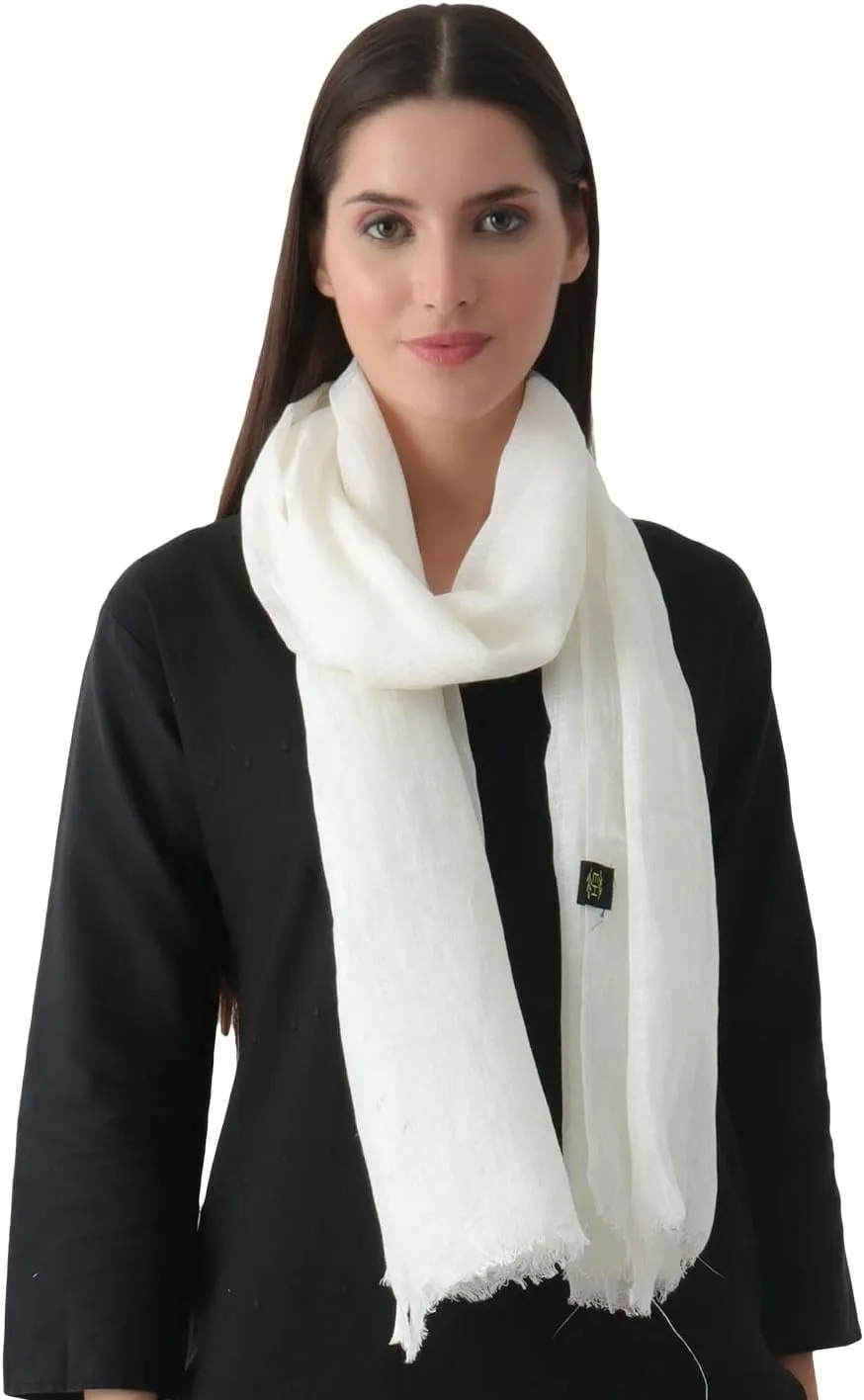 Natural Flax Linen, Solid Color, Light, Airy All Weather Scarf.