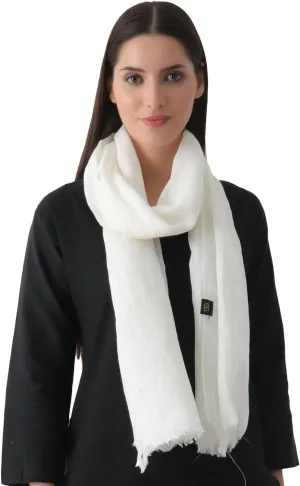 Natural Flax Linen, Solid Color, Light, Airy All Weather Scarf.