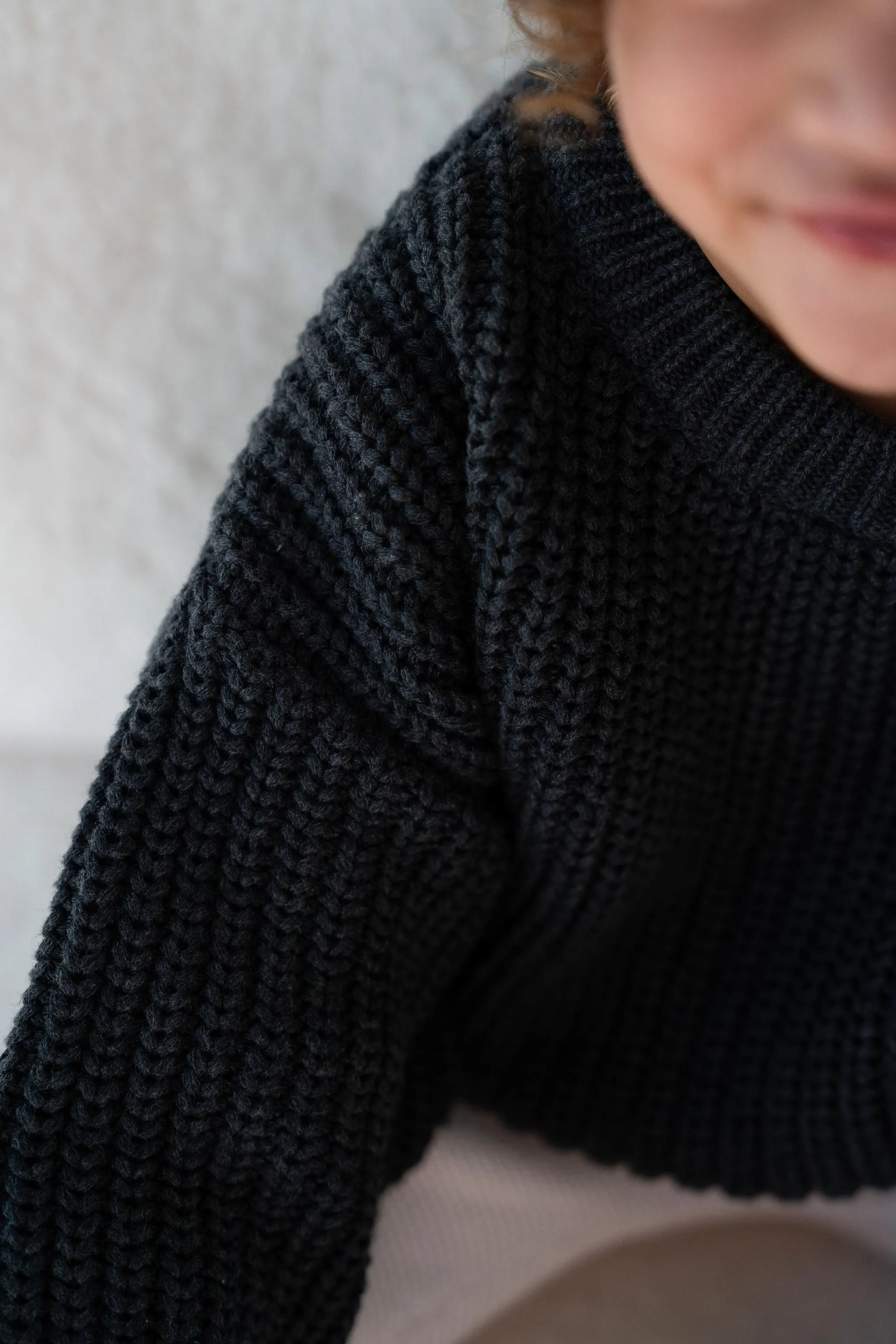 ‘Obsidian’ Chunky Knit Sweater