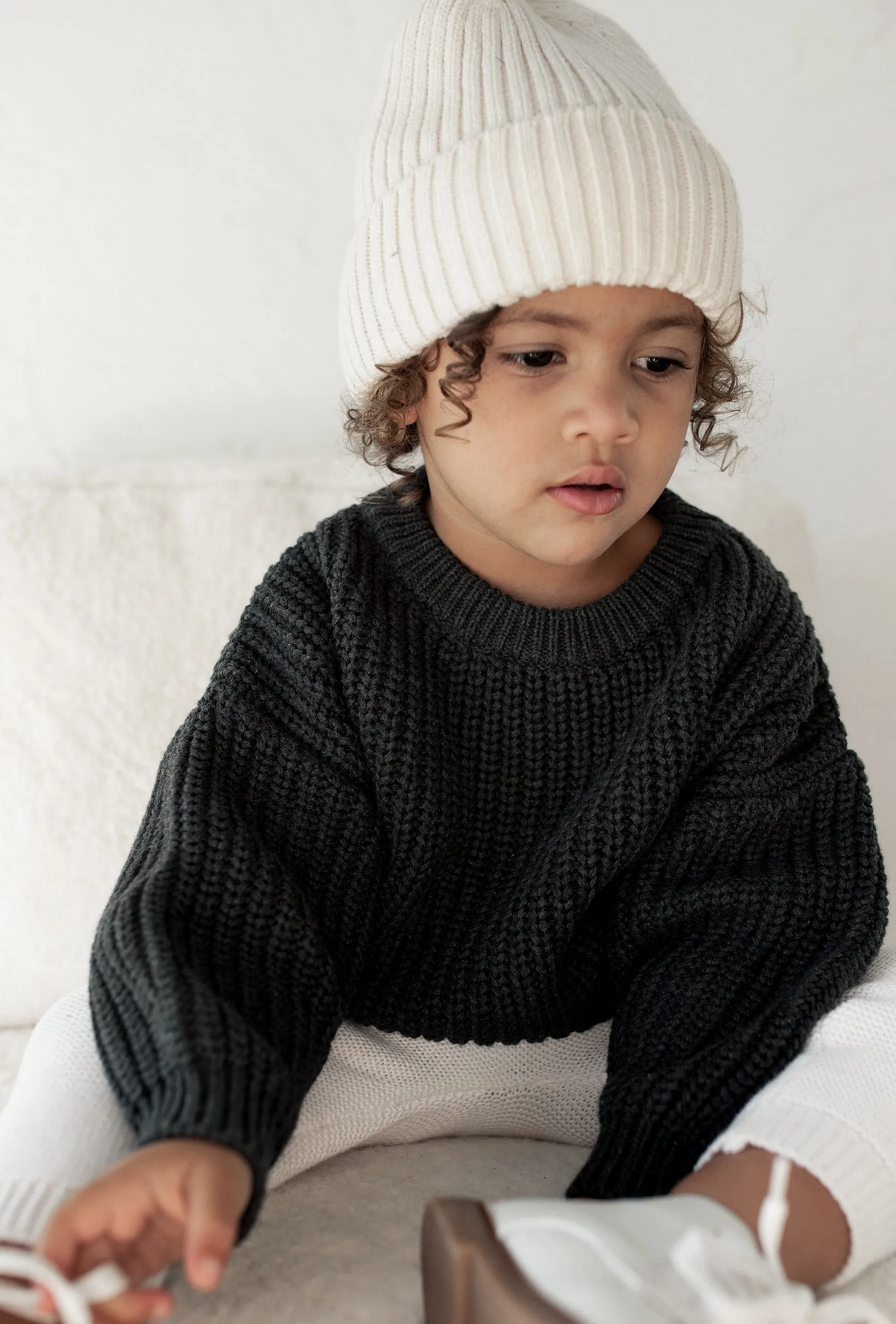 ‘Obsidian’ Chunky Knit Sweater