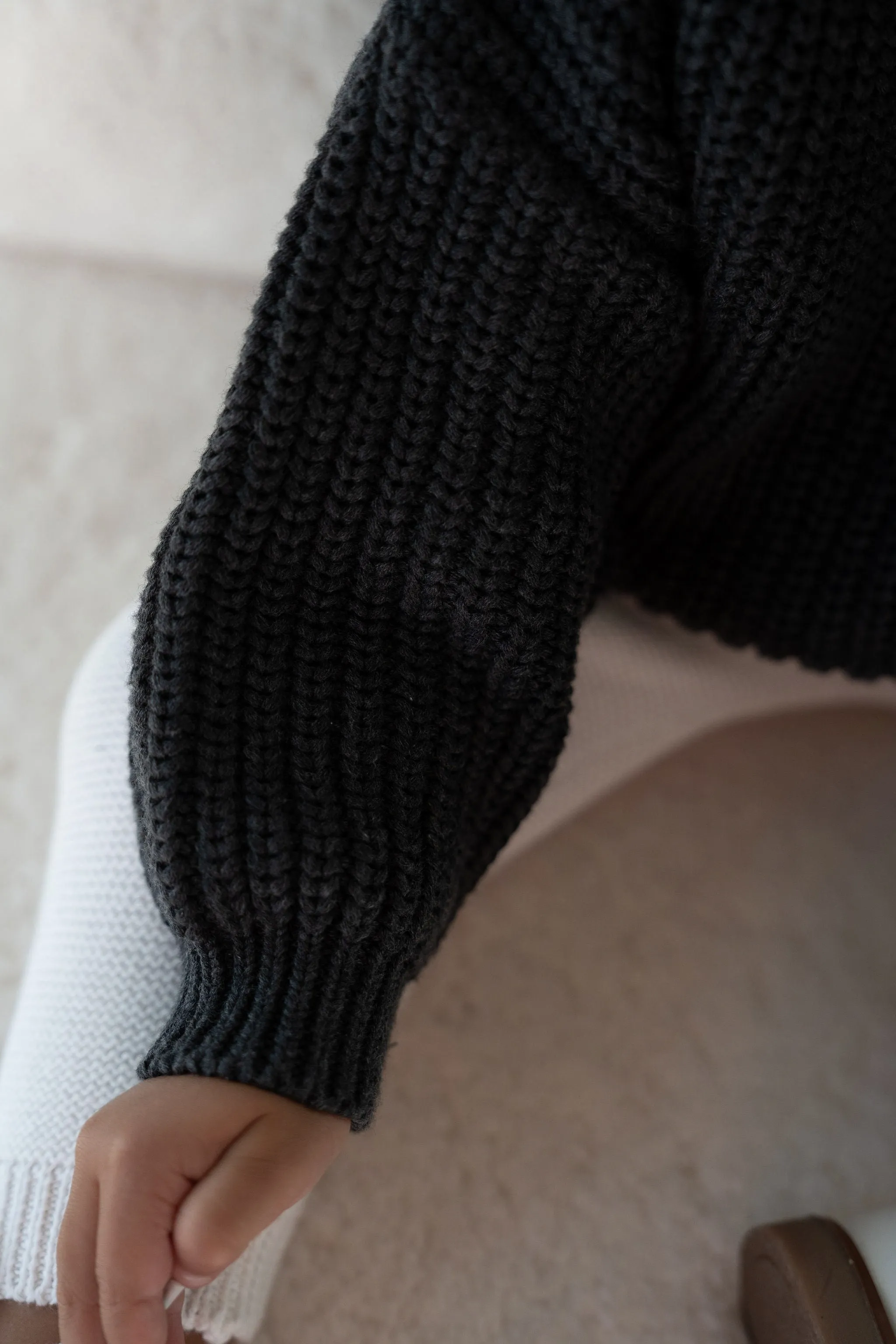 ‘Obsidian’ Chunky Knit Sweater
