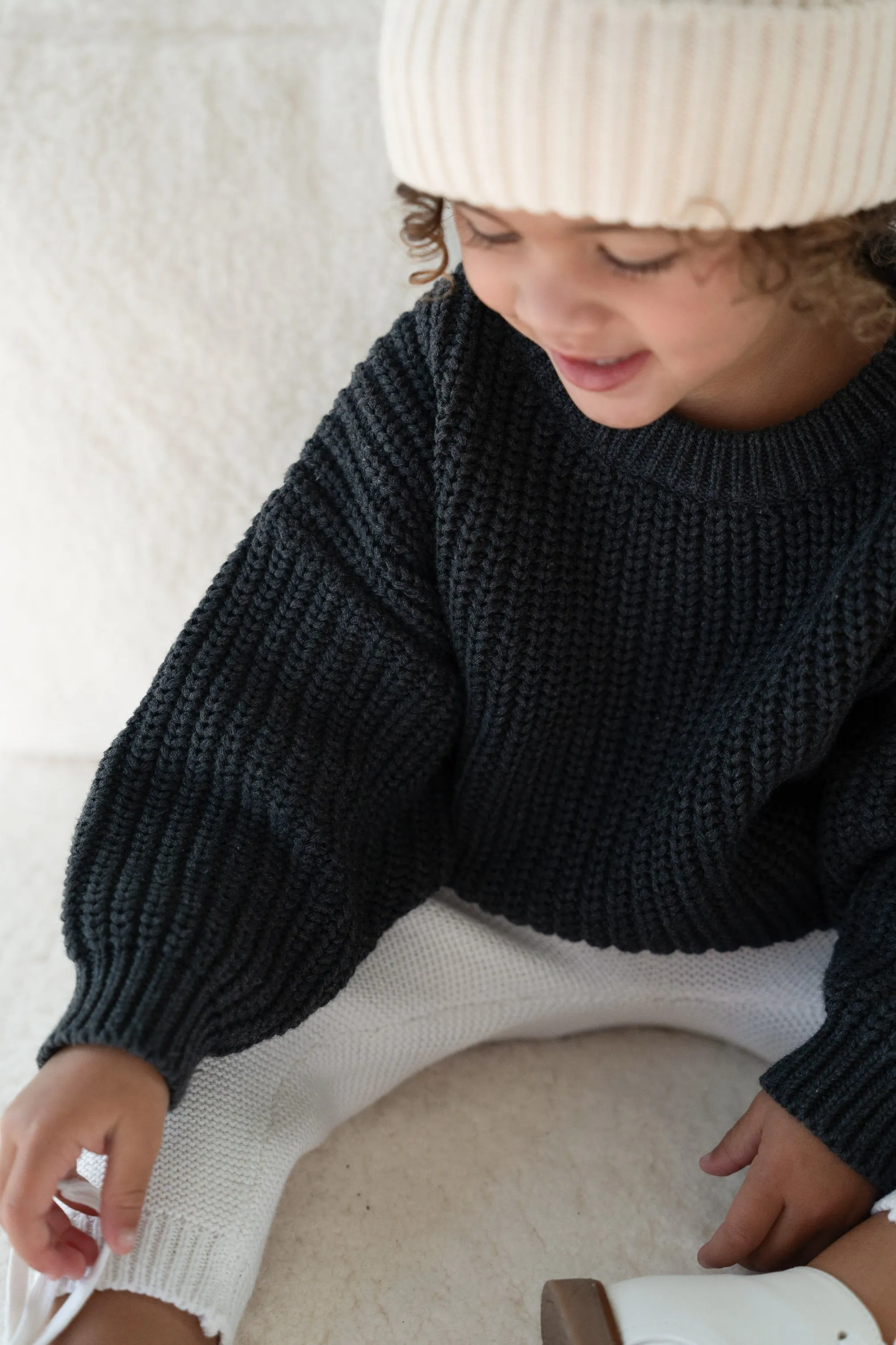 ‘Obsidian’ Chunky Knit Sweater