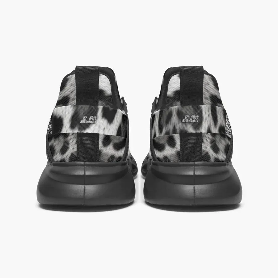 Officially Sexy Snow Leopard Collection Large Print Mesh Running Shoes