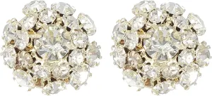 PATIKIL Button Covers for Women, 2 Pcs Rhinestone Button Cover Crystal Cuff Links Cufflinks for Men Shirts Blouses Sleeve Dress Tuxedo Business, Gold