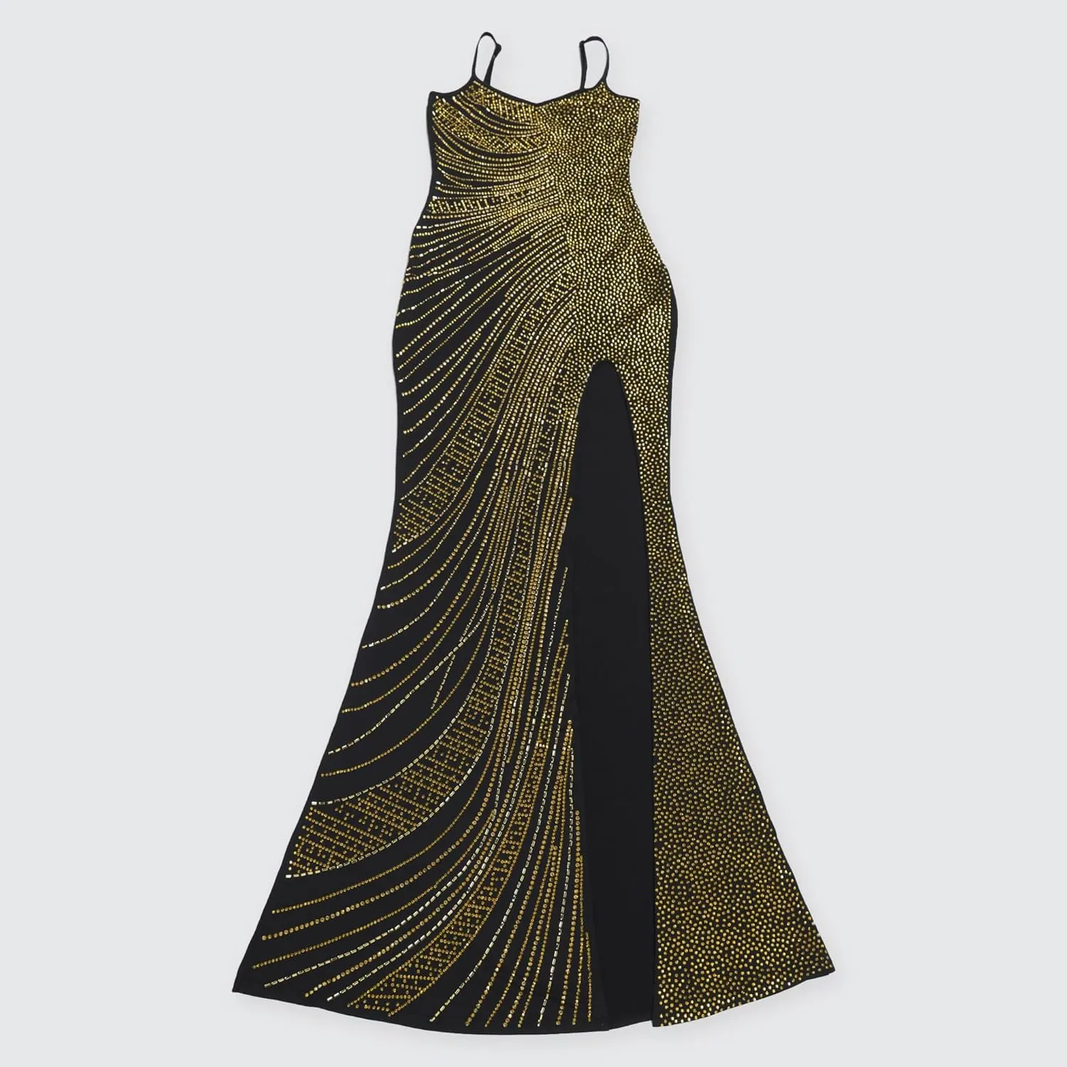 PORRCEY Women's Sexy Elegant Rhinestone Mesh See Through Bodycon Party Club Night Prom Dress
