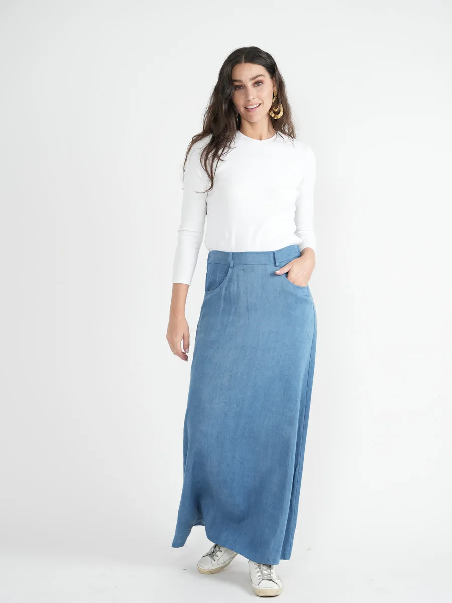 Spades A-line Detailed Maxi Skirt