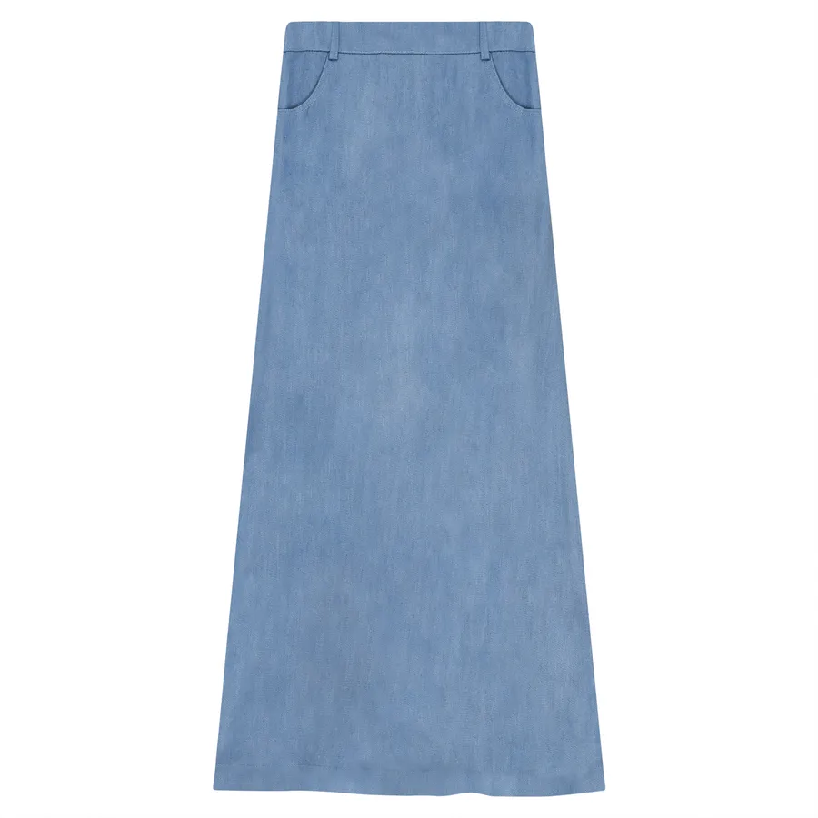Spades A-line Detailed Maxi Skirt