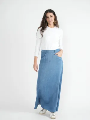 Spades A-line Detailed Maxi Skirt