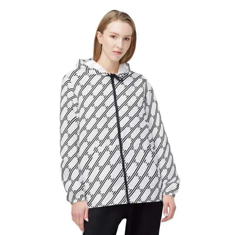 Stylish Unisex Geometric Pattern Windbreaker