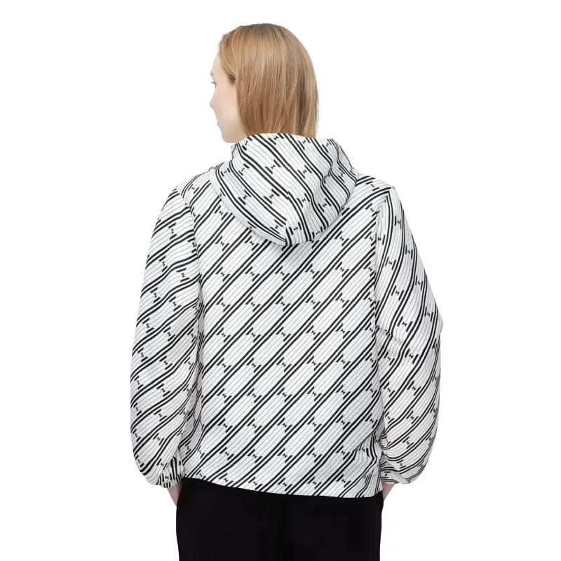 Stylish Unisex Geometric Pattern Windbreaker