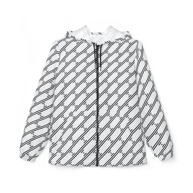 Stylish Unisex Geometric Pattern Windbreaker