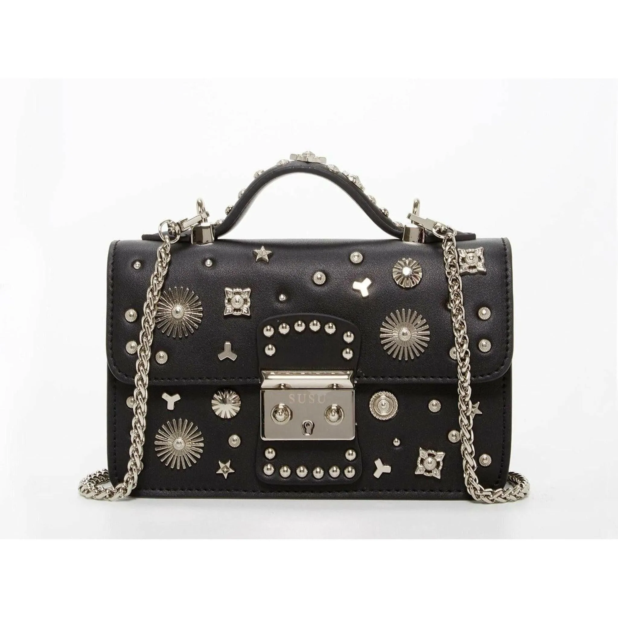 The Hollywood Leather Crossbody in Black