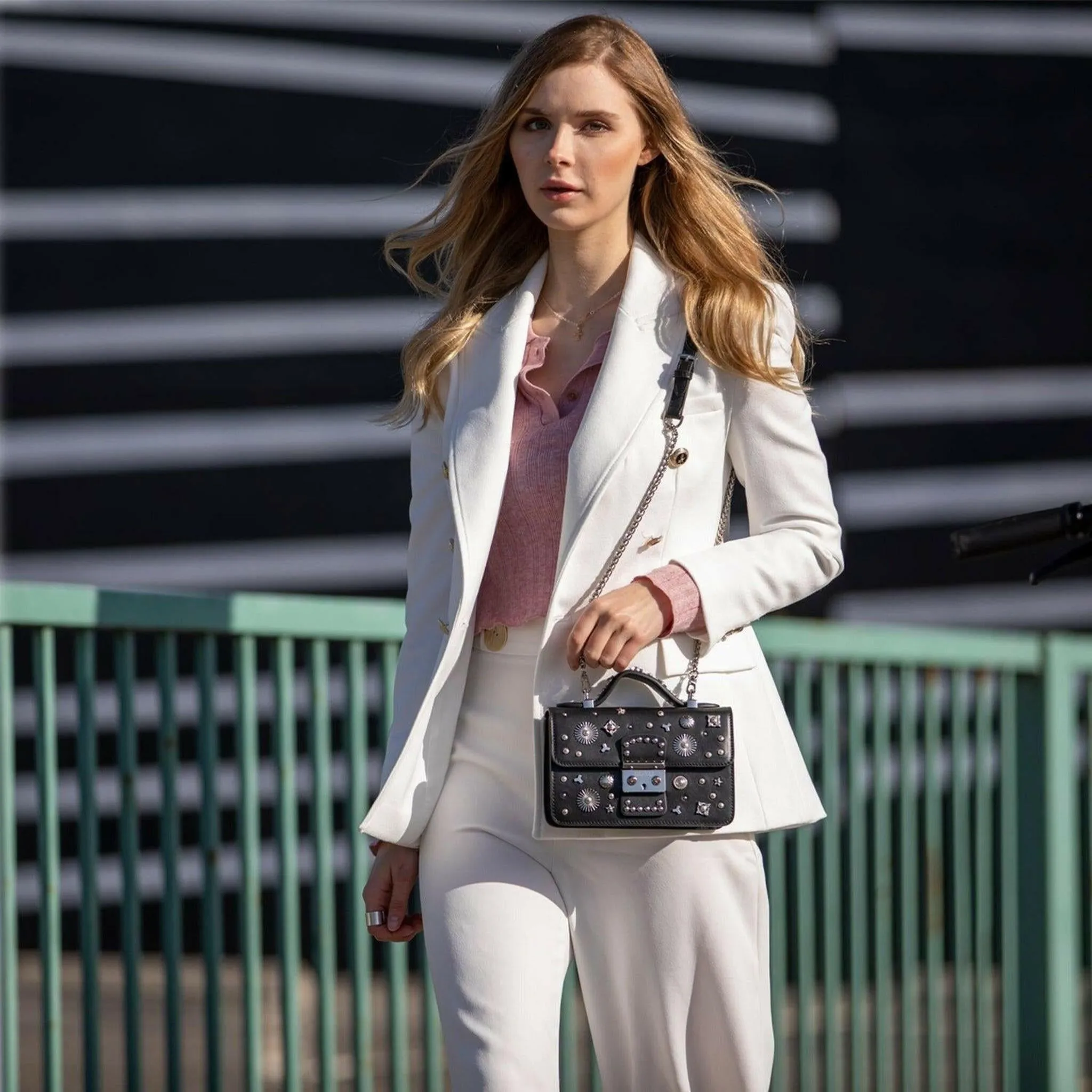 The Hollywood Leather Crossbody in Black