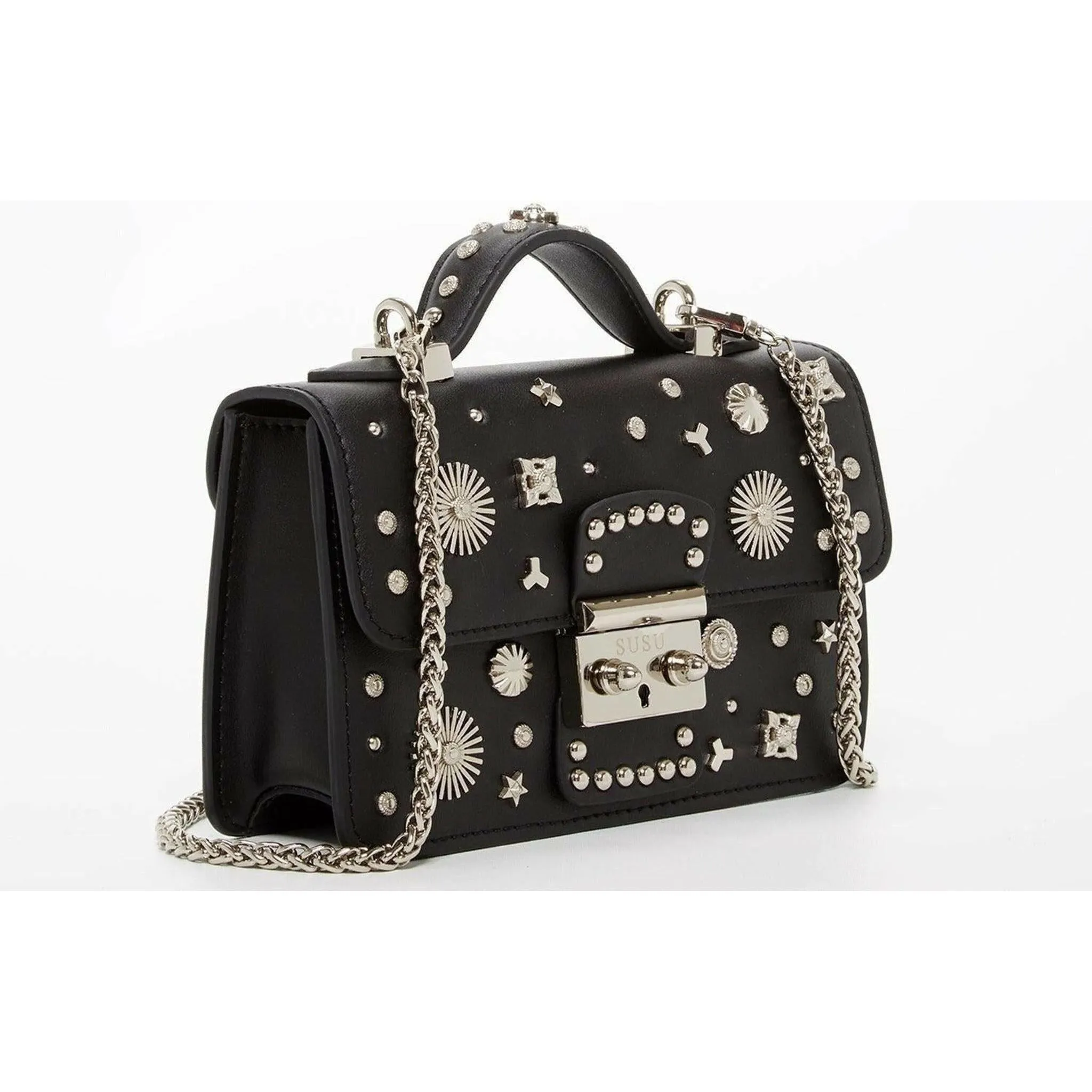 The Hollywood Leather Crossbody in Black