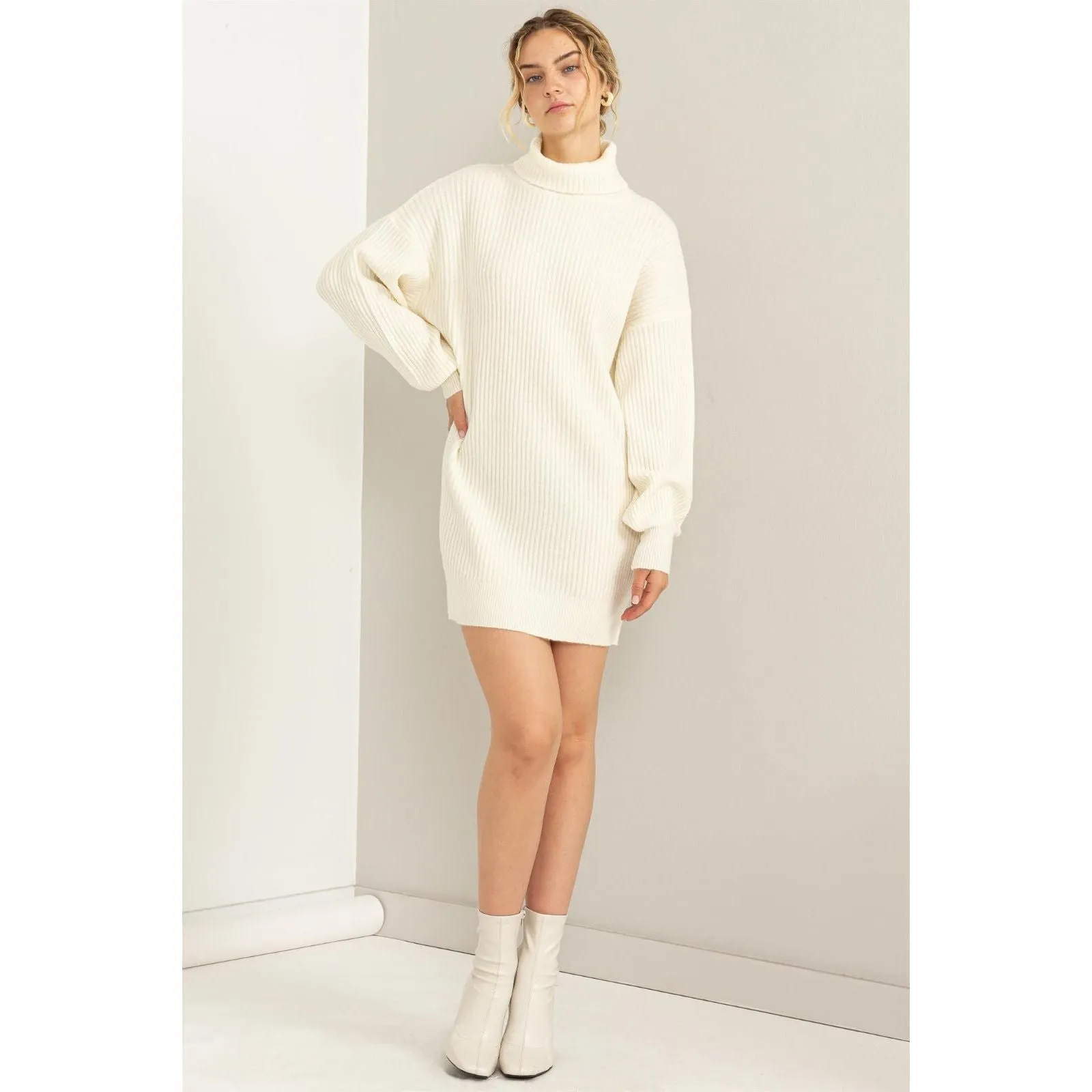 Turtleneck Sweater Dress- 2 COLORS!