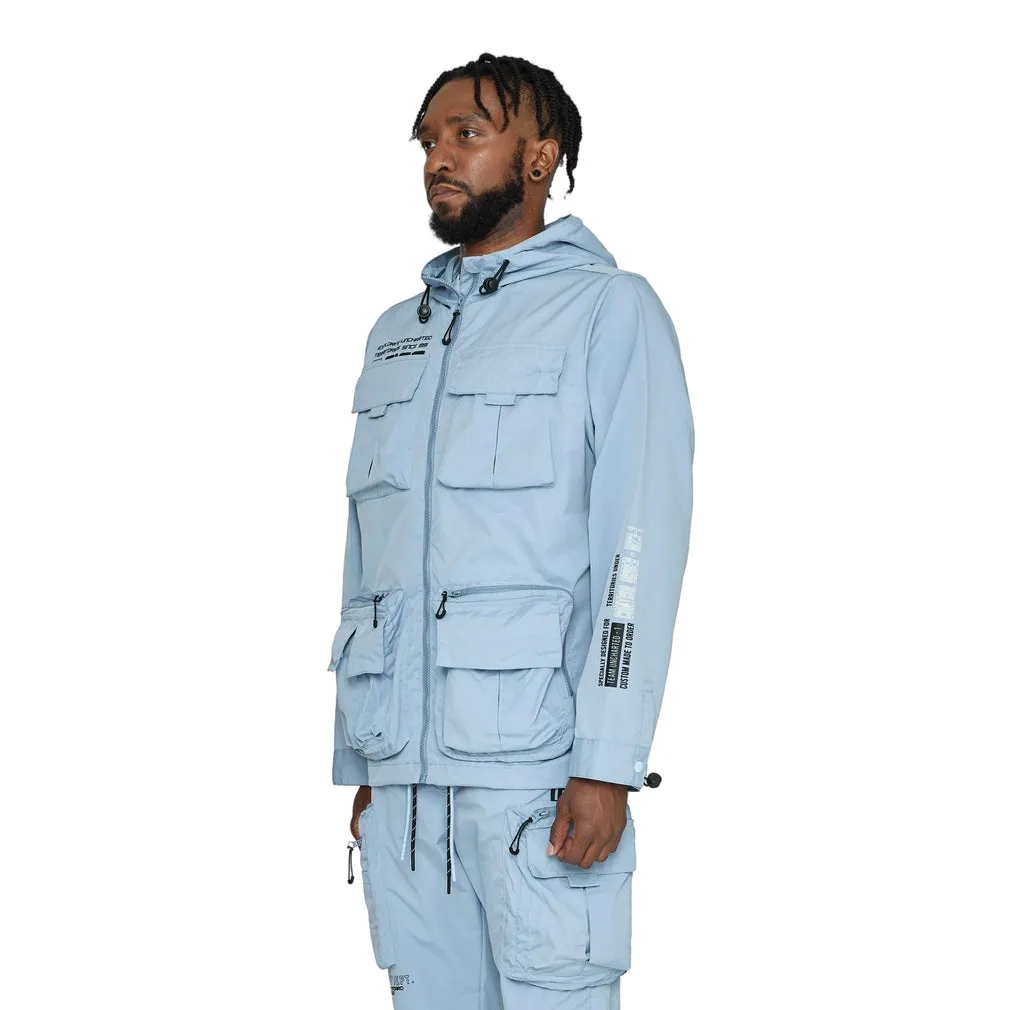 Utility Windbreaker Jacket - Pale Blue