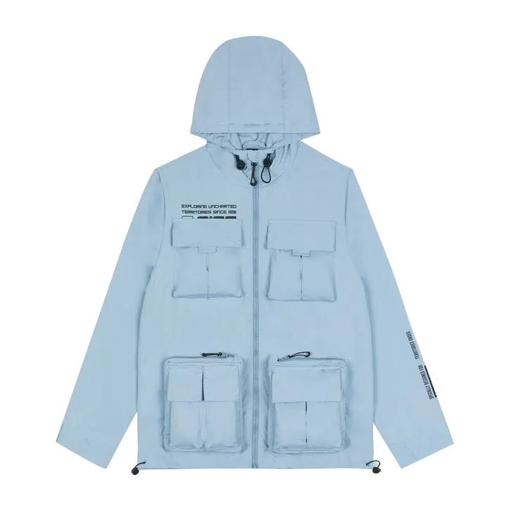 Utility Windbreaker Jacket - Pale Blue