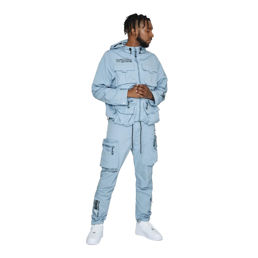 Utility Windbreaker Jacket - Pale Blue