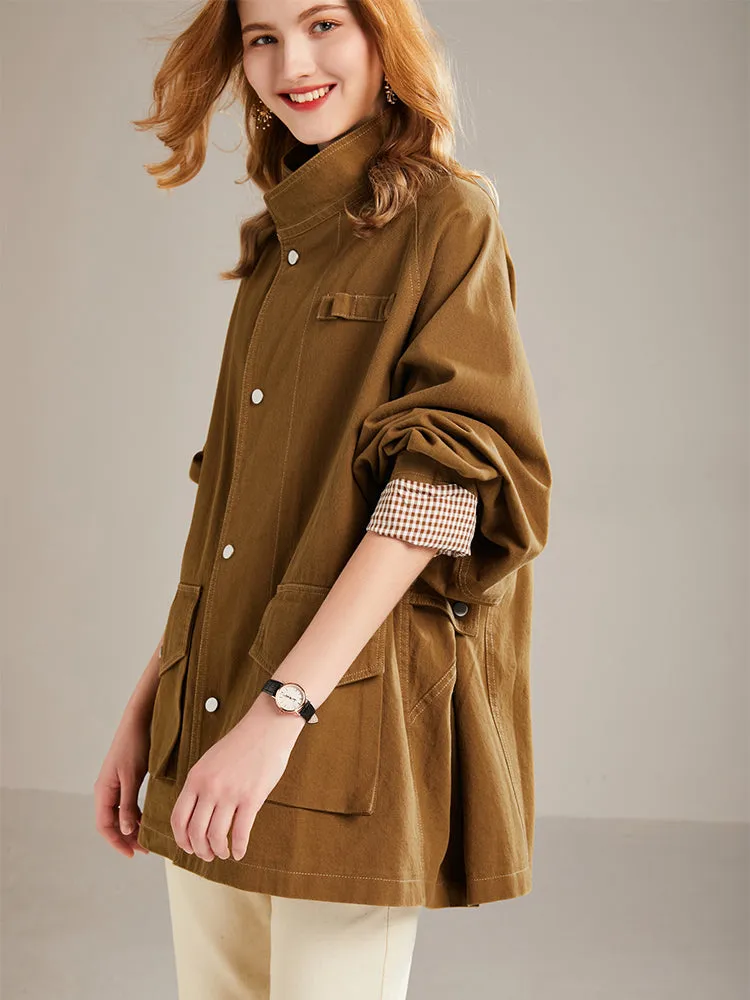 Womens Outdoor Utility Jacket female 2022 spring and autumn Windbreaker