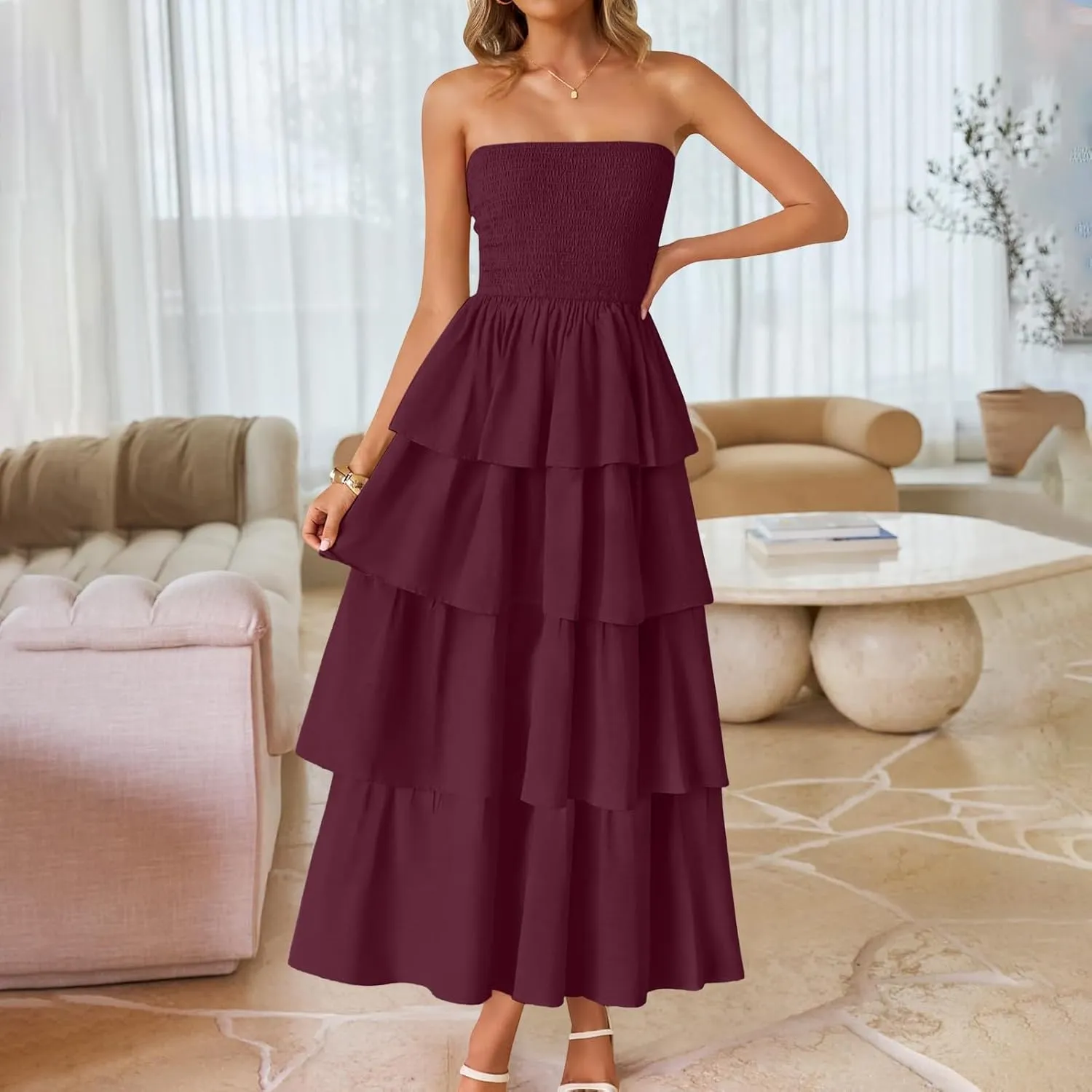 Women's Sexy Tank Top Maxi Long Dress Casual Sleeveless Summer Beach Dress